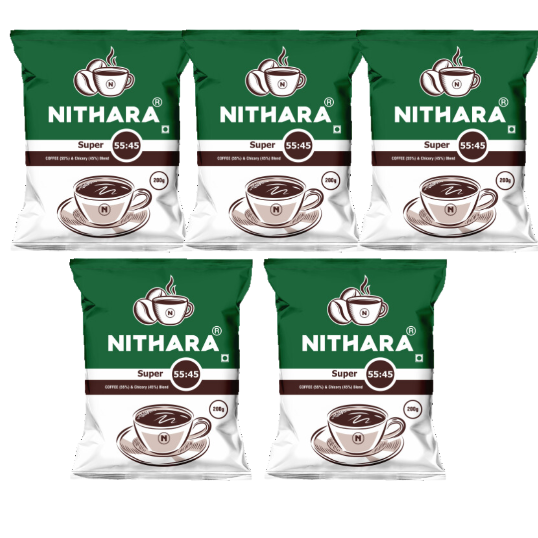 Nithara Super | 55% Coffee, 45% Chicory Filter Coffee | 200g | 600g | 1kg