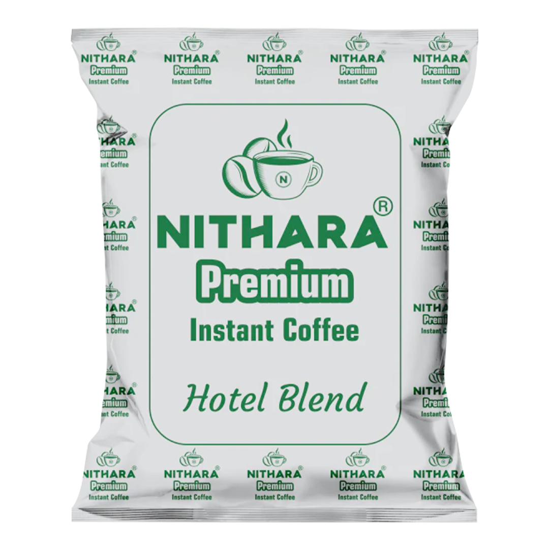 Nithara Hotel Blend Instant Coffee | 60% Coffee & 40% Chicory | 200g (Free Spoon) | 600g (Free Tumbler) | 1kg (Free Dabara Set)