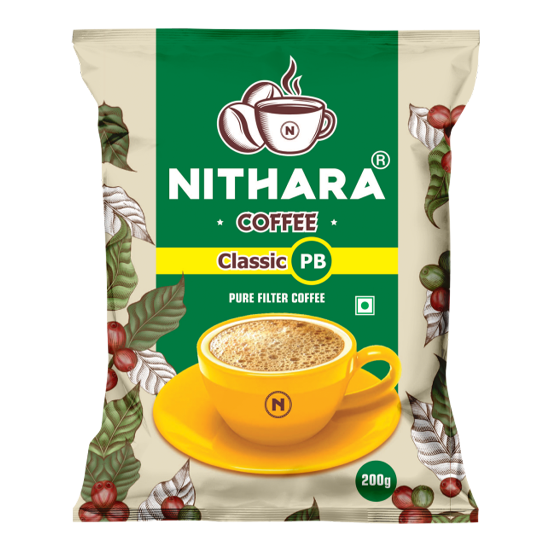 Nithara Classic PB | Pure Coffee | 200g (Free Spoon) | 600g (Free Tumbler) | 1kg (Free Dabara Set)