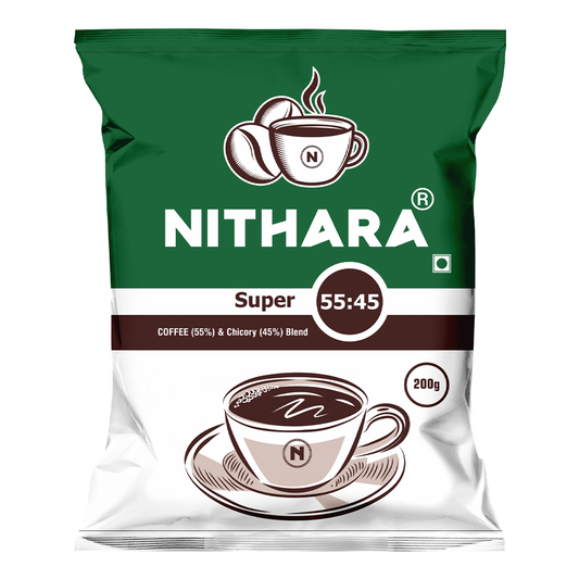 Nithara Super | 55% Coffee, 45% Chicory Filter Coffee | 200g | 600g | 1kg
