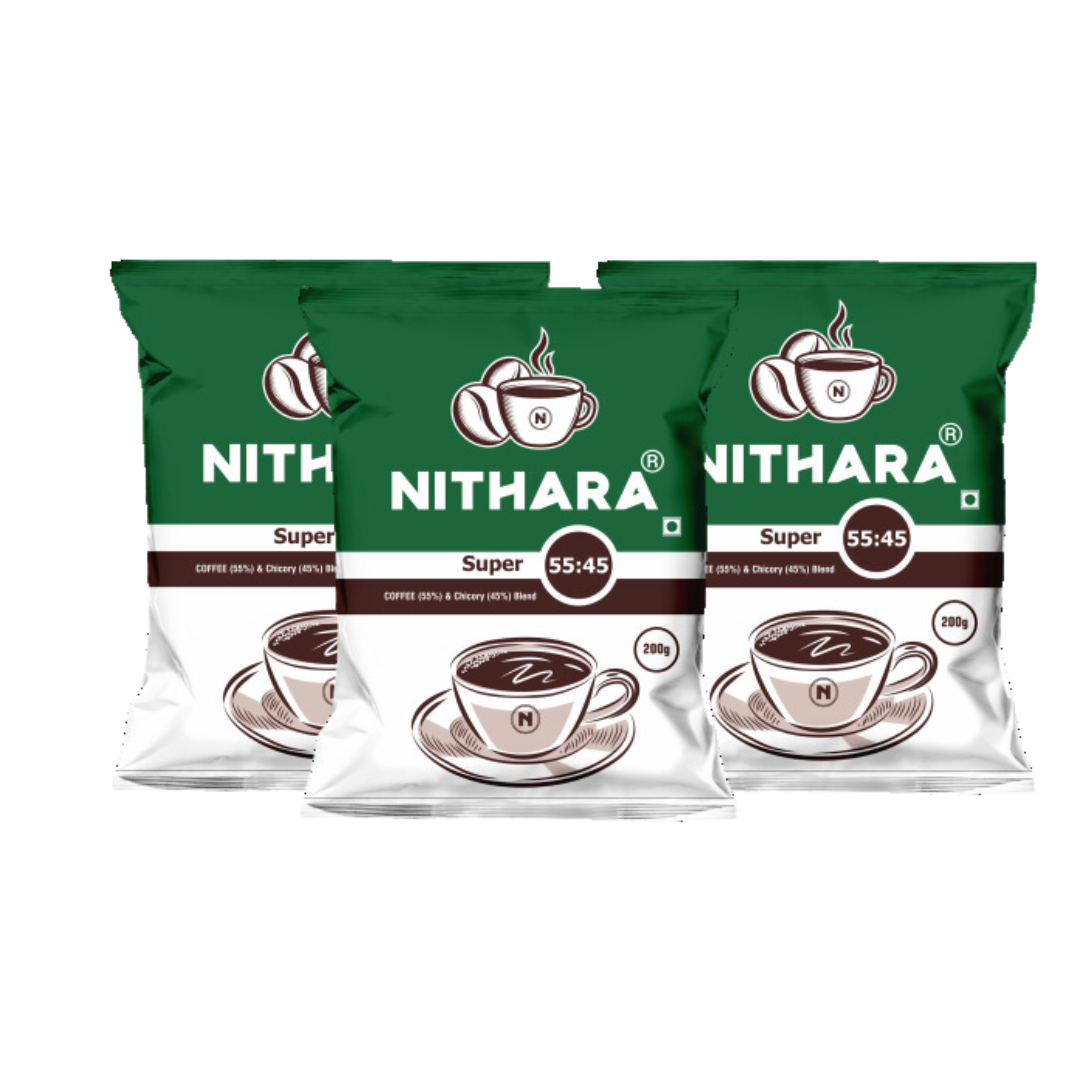 Nithara Super | 55% Coffee, 45% Chicory Filter Coffee | 200g | 600g | 1kg